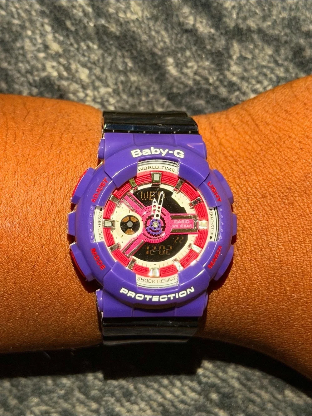 Casio Baby-G Purple and Pink Sport Watch with Black Strap